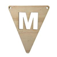 JeP kids houten vlagletter alfabet-M