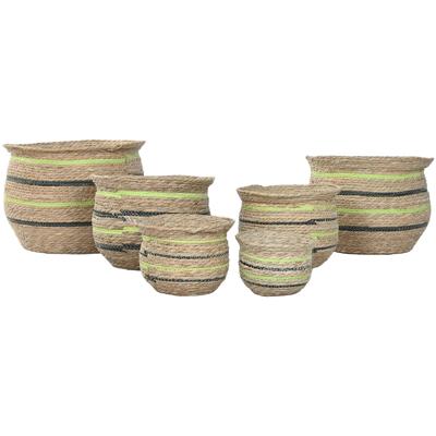 Home ESPRIT Bruin Groen Vezel Arabisch 44 x 44 x 33 cm (6 Stuks)