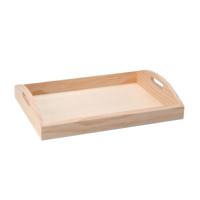 Blank Houten dienblad met opstaande rand - 37 x 28 x 7 cm - Zelf beschilderen - Knutselen