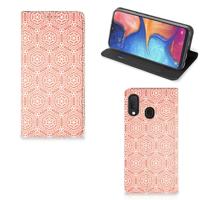 Samsung Galaxy A20e | Hoesje met Magneet | Pattern Orange