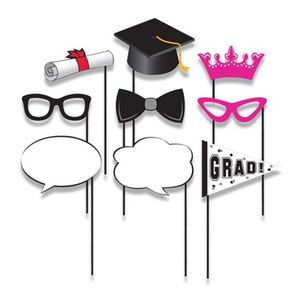 Foto prop set Geslaagd - 10-delig - diploma uitreiking/afstudeer feest - photo booth accessoires   -