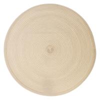 Secret de Gourmet ronde placemat - beige - gevlochten kunststof - 38 cm - Onderleggers