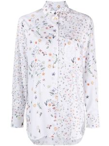 PS Paul Smith chemise en coton biologique à fleurs - Blanc