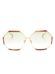 Linda Farrow lunettes de soleil oversize Margot - Marron