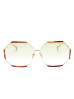 Linda Farrow lunettes de soleil oversize Margot - Marron - thumbnail