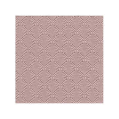 Servet Luxe - 16x - 3-laags - met schub patroon - oud roze - 33 x 33 cm