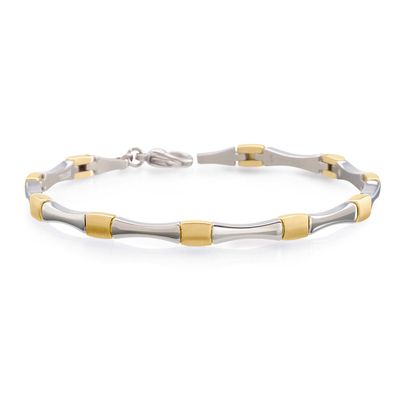 Boccia 03037-04 Armband titanium zilver- en goudkleurig 20 cm
