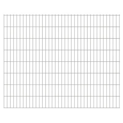 vidaXL Dubbelstaafmatten 2,008x1,63 m 14 m (totale lengte) zilverkleur vidaXL Dubbelstaafmatten 2,008x1,63 m 14 m (totale lengte) zilverkleur