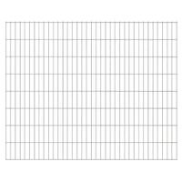 vidaXL Dubbelstaafmatten 2,008x1,63 m 14 m (totale lengte) zilverkleur - thumbnail