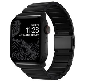 Nomad titanium strap Apple Watch 42mm / 44mm / 45mm / 49mm zwart
