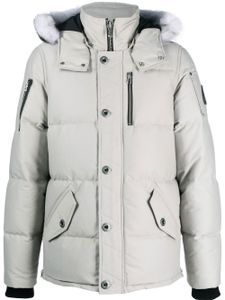Moose Knuckles parka à bords en fourrure artificielle - Gris