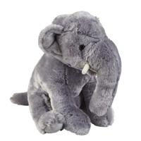 Ravensden olifant knuffel - grijs - stof/pluche - 30 cm - speelgoed