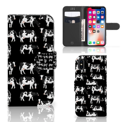 Apple iPhone X | Xs | Telefoonhoesje | Met pasjeshouder | Koetjes
