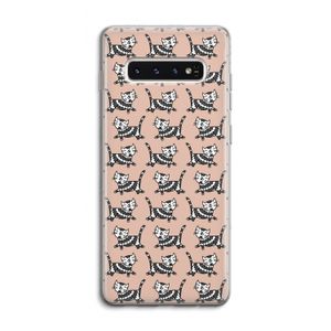 Zwarte poes: Samsung Galaxy S10 4G Transparant Hoesje