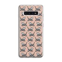 Zwarte poes: Samsung Galaxy S10 4G Transparant Hoesje