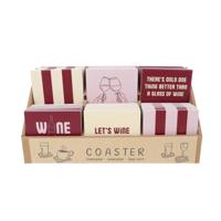 Onderzetter "Wine" aardewerk 10x10cm