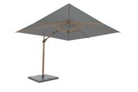 Siesta premium 300 x 300 wood look zweefparasol charcoal - thumbnail