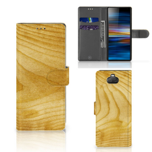 Sony Xperia 10 Book Style Case Licht Hout