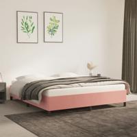 Bedframe fluweel roze 160x200 cm