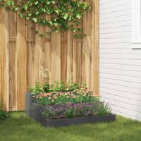 Tuin Bloempot Antraciet 90 x 90 x 35 cm Staal