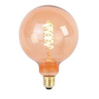 LUEDD E27 dimbare LED spiraal filament lamp G125 roze 4W 180 lm 2100K