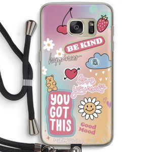 Positivity: Samsung Galaxy S7 Transparant Hoesje met koord