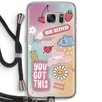 Positivity: Samsung Galaxy S7 Transparant Hoesje met koord