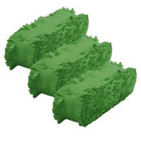 Crepe papier feest slingers/guirlande - 3x - 6 meter - groen - feestversiering - uni kleuren