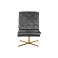 Fauteuil Fondi - fluweel - donkergrijs - Leen Bakker