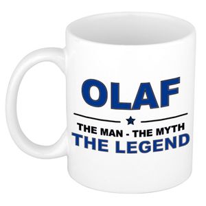 Olaf The man, The myth the legend cadeau koffie mok / thee beker 300 ml   -