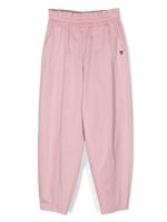 Monnalisa pantalon de jogging à plaque logo - Rose