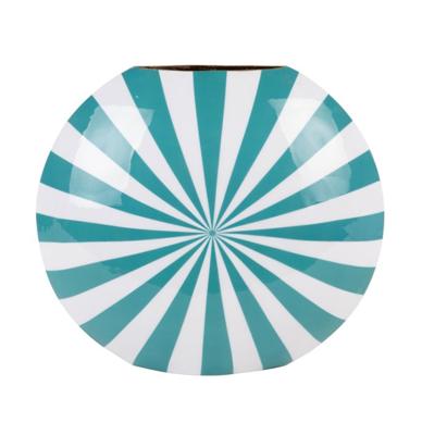 Vaas Candy Swirl Large Turquoise En Wit