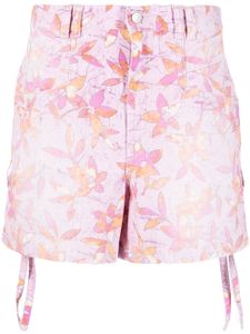 ISABEL MARANT short Naesqui en jean à fleurs - Rose