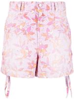 ISABEL MARANT short Naesqui en jean à fleurs - Rose