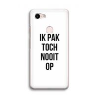 Ik pak nooit op: Google Pixel 3 Transparant Hoesje