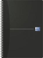 Oxford Office Essentials spiraalschrift, 180 bladzijden, ft A4, geruit 5 mm, zwart