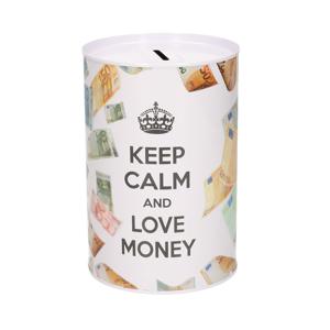 Concorde spaarpot blik euro biljetten - keep calm - 10 x 15 cm - Spaarpotten