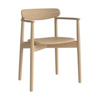 Bolia Merge eetkamerstoel met arm wit gepigmenteerd geolied eiken