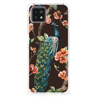 OPPO A53 5G | A73 5G Case Anti-shock Pauw met Bloemen - thumbnail