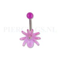 Navelpiercing acryl spin lila