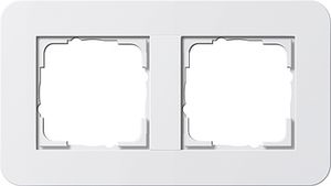 Gira afdekraam 2 voudig E3 Ral9010 wit 0212410 met ronde hoeken