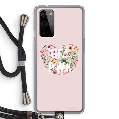 GRL PWR Flower: OnePlus 9 Pro Transparant Hoesje met koord