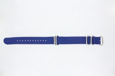 Horlogeband Universeel 409.05.20 Onderliggend Textiel Blauw 20mm