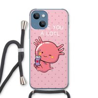 Love You A Lotl: iPhone 13 Transparant Hoesje met koord Love You A Lotl: iPhone 13 Transparant Hoesje met koord