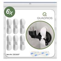 Quadrios 23CA247 Kabelhouder Zelfklevend 23CA247 Wit 6 stuk(s)