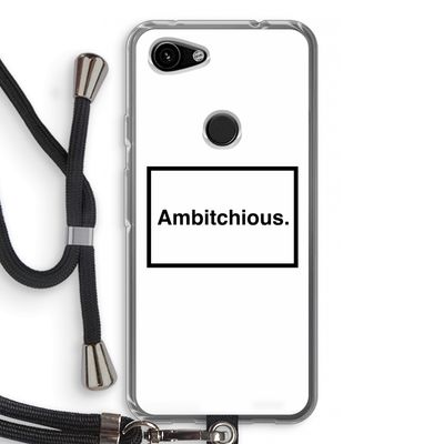 Ambitchious: Pixel 3a Transparant Hoesje met koord