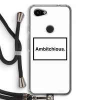 Ambitchious: Pixel 3a Transparant Hoesje met koord