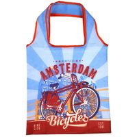 Matix Shopper Amsterdam Bicycles Bridge 40 Cm Nylon Blauw/rood - thumbnail