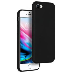 Accezz Color Case voor Apple  iPhone SE (2022 / 2020) / 8 / 7 Telefoonhoesje Zwart