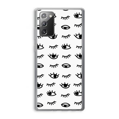 Eye pattern #2: Samsung Galaxy Note 20 / Note 20 5G Transparant Hoesje